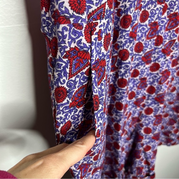 XiRENA Grady Purple Red Floral Paisley Short Sleeve Romper size M - Picture 7 of 11